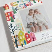 "Mountain Village" - Holiday Cards in Bright by Julie Murray - Detail