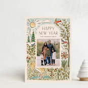 "All bright" - Holiday Cards in Eggnog by Amy Kross - Front