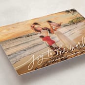 "Joy to the World script" - Holiday Cards in Midnight Clear by Kristen Magee - Detail