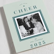 "Cheer in the New Year" - Holiday Cards in Emerald by Alston Foster - Detail