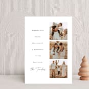 "Peace, Prosperity, Happiness" - Holiday Cards in Snow by Brooke Chandler - Front