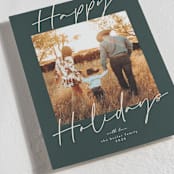 "Corner Scripted" - Holiday Cards in Evergreen by Melanie Severin - Detail