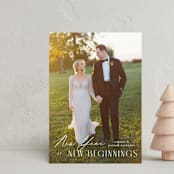 "New Again" - Holiday Cards in Snow by Amy Kross - Front