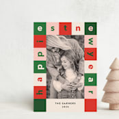 "Cubes" - Holiday Cards in Cream by Iveta Angelova - Front