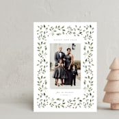 "Holly Framed" - Holiday Cards in Pine Needle by Everett Paper Goods - Front