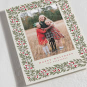 "Snowberry" - Holiday Cards in Eggnog by Robert and Stella - Detail