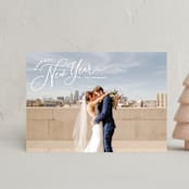 "Angled Script" - Holiday Cards in Snow by Hooray Creative - Front