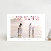 "Merry Title" - Holiday Cards in Poinsettia by Brooke Chandler - Front