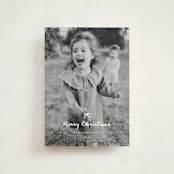 "Written Sentiment" - Holiday Cards in Snow by Ashley Iwafuchi - Front