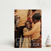 "Stacked Serif" - Holiday Cards in Snow by Ellen Schlegelmilch - Front