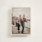 "Vintage Postcard" - Holiday Cards in Buttercream by Morgan Kendall - Front