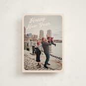 "Vintage Postcard" - Holiday Cards in Buttercream by Morgan Kendall - Front