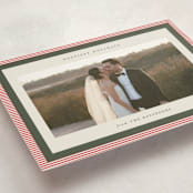 "Modern striped frame" - Holiday Cards in Candy Cane by Jackie Crawford - Detail