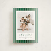 "Mini Cabana Stripes" - Holiday Cards in Pine by Erika Firm - Front