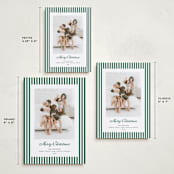 "Mini Cabana Stripes" - Holiday Cards in Pine by Erika Firm - Formats Available