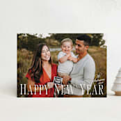 "season's serif" - Holiday Cards in Marshmallow by Becky Nimoy - Front