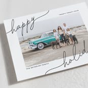 "Playful Corners" - Holiday Cards in Licorice by Ekko Studio - Detail