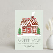 "Home Sweet Home" - Holiday Cards in Spearmint by Brooke Chandler - Front