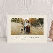 "Light and life to all" - Holiday Cards in Vanilla by Lea Delaveris - Front