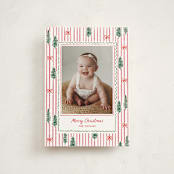"Trees and bows" - Holiday Cards in Stocking by Creo Study - Front