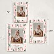 "Trees and bows" - Holiday Cards in Stocking by Creo Study - Formats Available