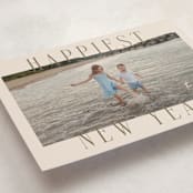 "Headlines" - Holiday Cards in Champagne by Ekko Studio - Detail