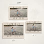 "Headlines" - Holiday Cards in Champagne by Ekko Studio - Formats Available