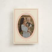 "Classic Oval Frame" - Holiday Cards in Cream by Claire - Front