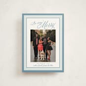 "Merry Striped Frame" - Holiday Cards in Frost by Alston Foster - Front