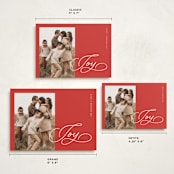 "Pure joy" - Holiday Cards in Peppermint by Michelle Taylor - Formats Available