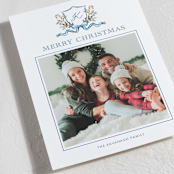 "Family Crest" - Holiday Cards in Blue Spruce by Cass Loh - Detail