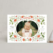 "Poinsettia Garden" - Holiday Cards in Scarlett by Susan Zinader - Front