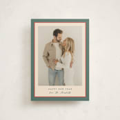 "Ribbon Frame" - Holiday Cards in Holly Sprig by Carolyn MacLaren - Front