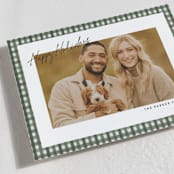 "Tattersall" - Holiday Cards in Evergreen by Ekko Studio - Detail