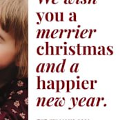 "Merrier Days Ahead" - Holiday Cards in Cherry by Playground Prints - Detail