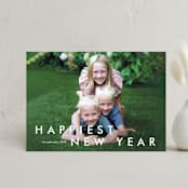 "Happy moments" - Holiday Cards in Cotton by Stacey Meacham - Front