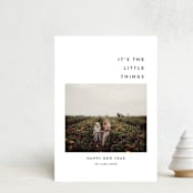 "The Little Things" - Holiday Cards in Snow by Up Up Creative - Front