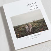 "The Little Things" - Holiday Cards in Snow by Up Up Creative - Detail