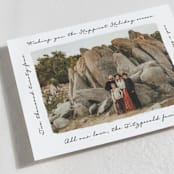 "Holiday penmanship frame" - Holiday Cards in Coal by Jackie Crawford - Detail
