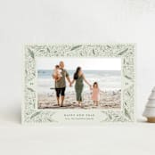 "Winter Greenery" - Holiday Cards in Sage by Amy Payne - Front