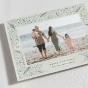 "Winter Greenery" - Holiday Cards in Sage by Amy Payne - Detail