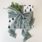 "Greens Ribbon Set of 5" - Holiday Ribbons and Bows in green by Honey Silks Co