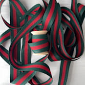 "7/8" x 15 ft Hampton Holiday Ribbon" - Holiday Ribbons and Bows in red by Honey Silks Co