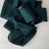 "2" Holiday Ribbon Collection - Winter Spruce" - Holiday Ribbons and Bows in green by Honey Silks Co