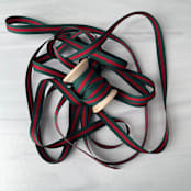 "3/8" x 15 Feet Hampton Holiday Ribbon" - Holiday Ribbons and Bows in red by Honey Silks Co