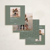 "Laurel" - Holiday Cards in Sage by Tamara Hilje - Back of Card Options
