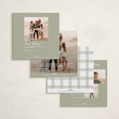 "Modern Cottage" - Holiday Cards in Olive by Elly - Back of Card Options