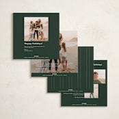 "minimal lines" - Holiday Cards in Pine by Dana Duricekova - Back of Card Options