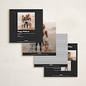 "square" - Holiday Cards in Charcoal by JoAnn Jinks - Back of Card Options