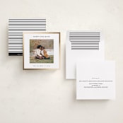 "square" - Holiday Cards in Charcoal by JoAnn Jinks - Assembled